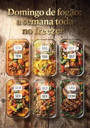 Domingo de fogão: a semana toda no freezer