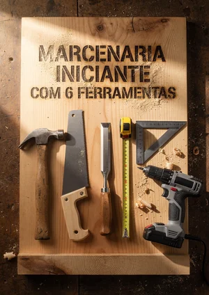 Marcenaria iniciante com 6 ferramentas