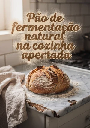 Pão de fermentação natural na cozinha apertada